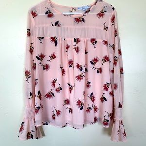 Long sleeve pink blouse